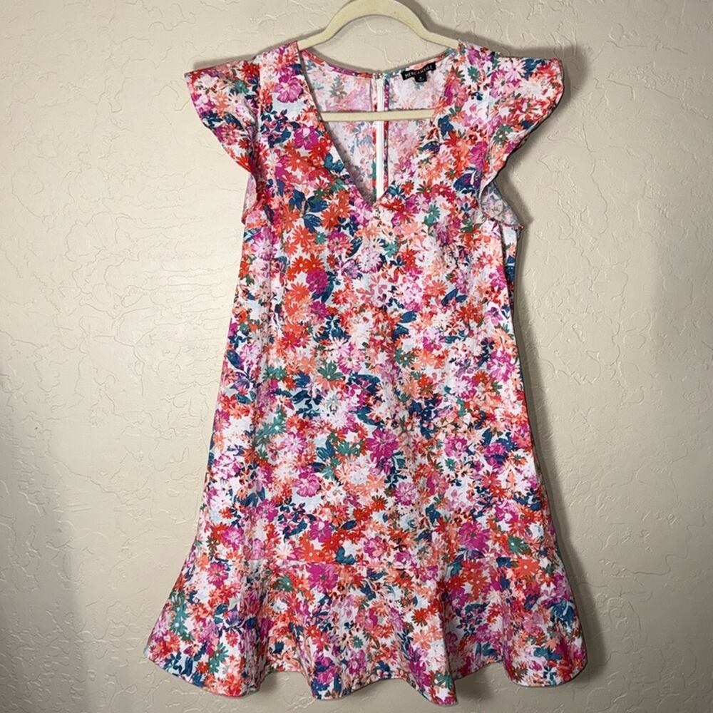 J.Crew Mercantile Floral Ruffle Flutter Cotton Dress women’s size 6.